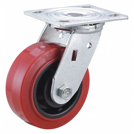 Zoro Select Plate Caster, 750 lbs Load Rating, Swivel 400K50