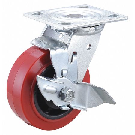 Zoro Select Plate Caster, 750 lb. Load Rating, Swivel 400K51