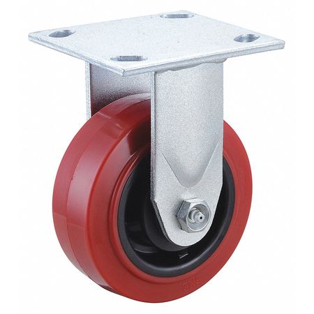 Zoro Select Plate Caster, 750 lb. Load Rating, Rigid 400K52