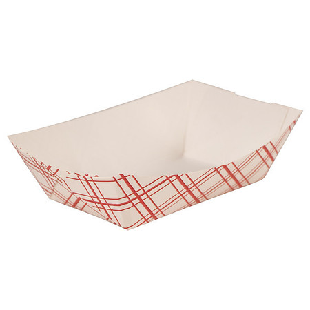 ZORO SELECT Paper Disposable Food Tray 1/4 lb., Red, Pk1000 EFT25