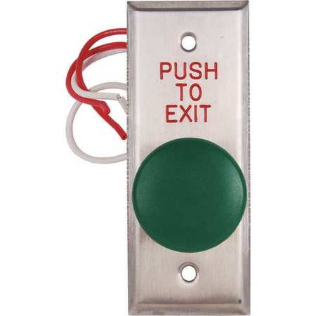 DORTRONICS Push to Exit Button, 125VAC, Green Button N5211-MP23DA/GxE1