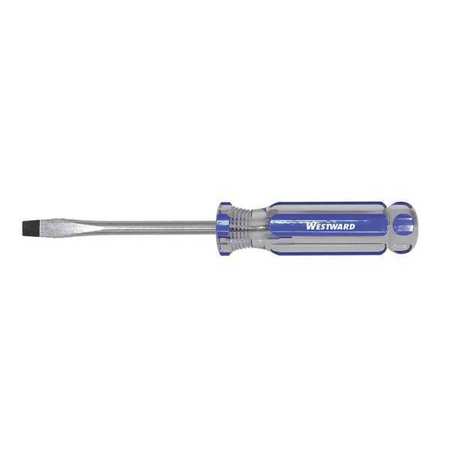 Westward General Purpose Slotted Screwdriver 1/4 in Round 401L94