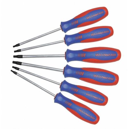 WESTWARD Screwdriver Set, 6 pcs, Multicomponent 401L78