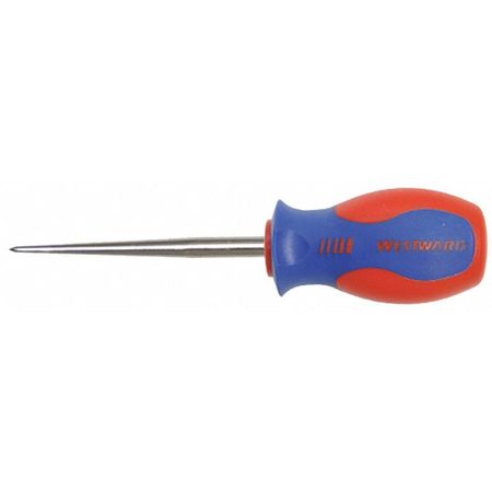 WESTWARD Ergonomic Scratch Awl, Tip Size 1/4 in, Overall Length 5 1/2 in, Red/Blue 401L08