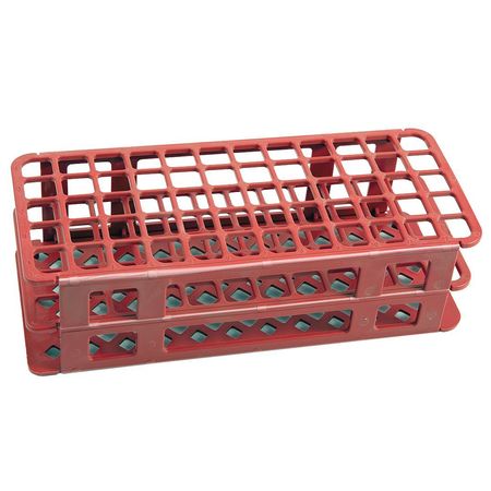 DYNALON Test Tube Rack, 6x15 Format, Red, 2-7/16"H 225645-0001