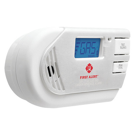 First Alert Carbon Monoxide and Gas Alarm, Electrochemical Sensor, 85 dB @ 10 ft Audible Alert GCO1CN