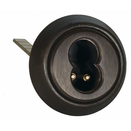 BEST Rim Cylinder, Oil Rubbed Bronze, 0 Pins 12E72S2RP613