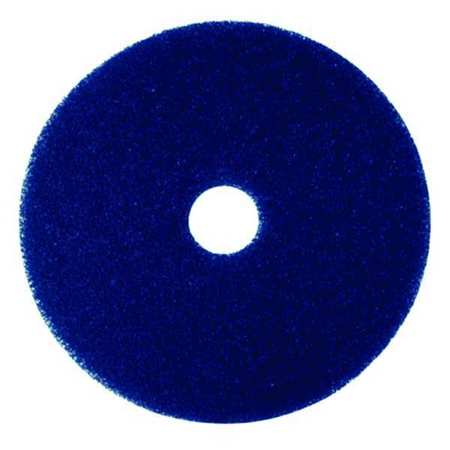 TOUGH GUY Cleaning Pad, Blue, Size 19", Round, PK5 402W12