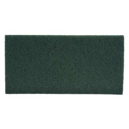 Tough Guy Scrubbing Pad, Green, Size 20" x 14", PK10 402W25