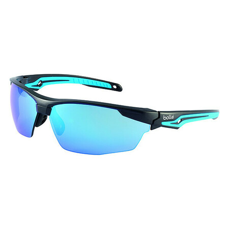 BOLLE SAFETY Safety Glasses, Blue Polycarbonate Lens, Anti-Fog ; Anti-Static ; Anti-Scratch 40304