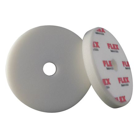 FLEX NORTH AMERICA Polishing Pad, 6-1/2" Size, Foam, White 700139