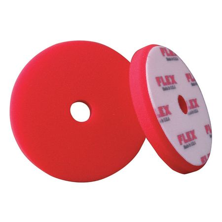FLEX NORTH AMERICA Polishing Pad, 6-1/2" Size, Foam, Red 700141