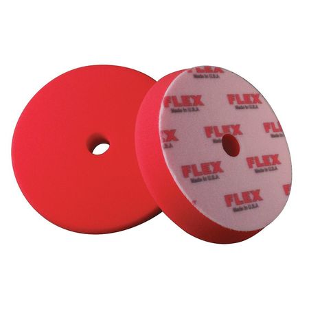 FLEX NORTH AMERICA Polishing Pad, 6-1/2" Size, Foam, Red 750228