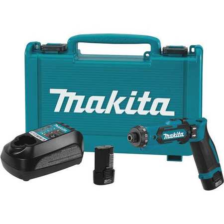 Makita 1/4 in, 7.2V DC Cordless Drill, Battery Included DF012DSE
