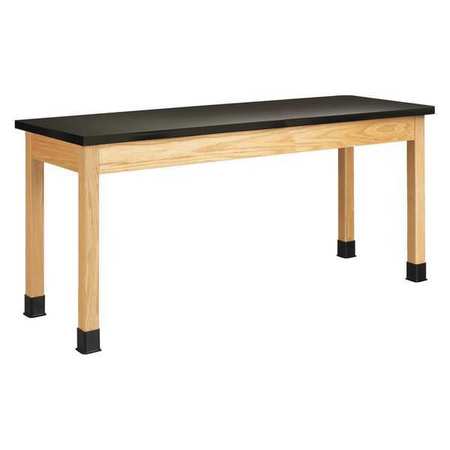 DIVERSIFIED SPACES Table, Black/Oak, Wood Frame, 500 lb. Cap. P7302BK30N