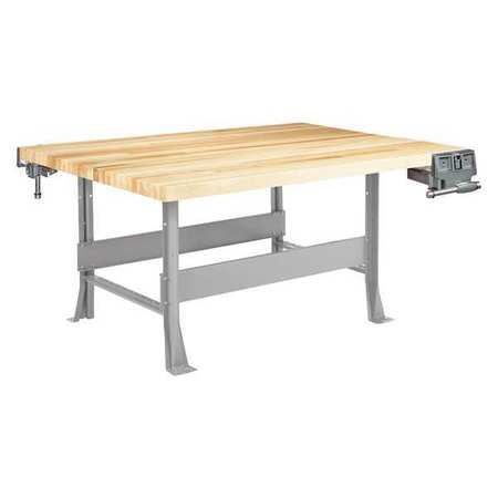 DIVERSIFIED WOODCRAFT Work Station, Gray/Maple, 28" D WBML2-2V