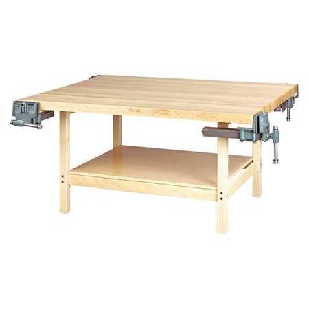 DIVERSIFIED SPACES Work Station, Maple, Wood Frame, 31-1/4" H WW4-4V