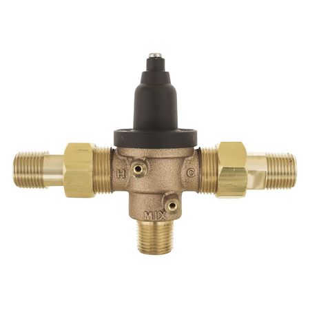 BRADLEY Thermostatic Mixing Valve, Brass, 8 gpm S59-4007