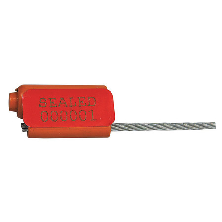 Tydenbrooks EZ Loc Zinc Cable Seal, Laser Marked Type, PK100 VCEZ33212ORARELSTG-GRAI