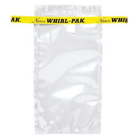 WHIRL-PAK Sampling Bag, Clear, 7 oz., 7" L, PK500 B00992