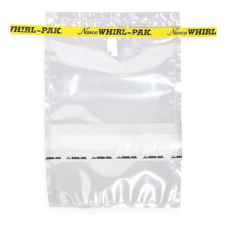 WHIRL-PAK Sampling Bag, Write-On, 13 oz., PK500 B01490