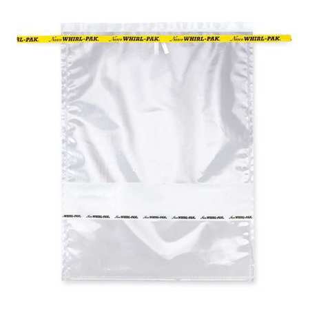 WHIRL-PAK Sampling Bag, Clear, 92 oz., 15" L, PK250 B01445