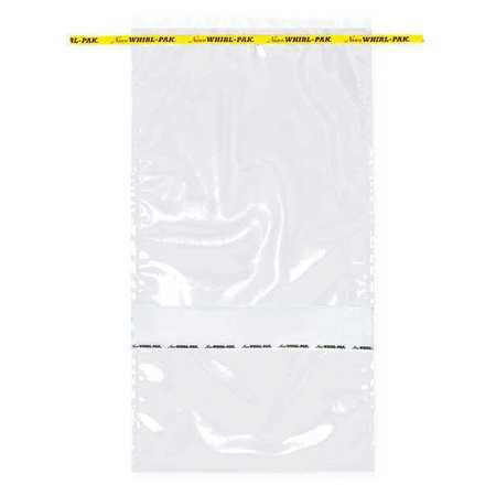 WHIRL-PAK Sampling Bag, Clear, 123 oz., 20" L, PK250 B01446