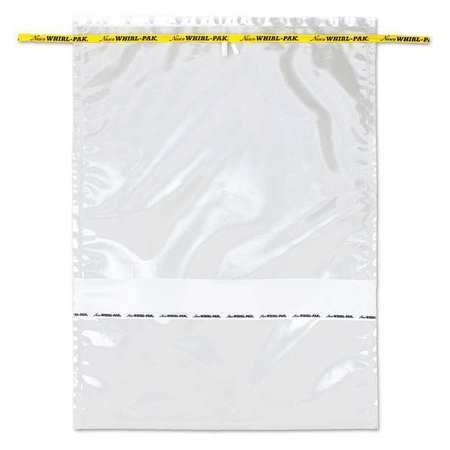 WHIRL-PAK Sampling Bag, Clear, 184 oz., 20" L, PK100 B01447