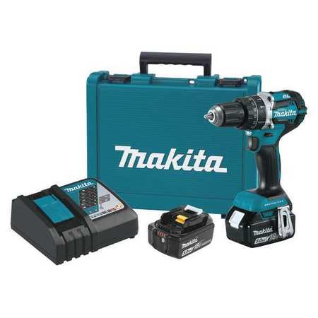 Makita 18.0 V Hammer Drill, Battery Included, 1/2 in Chuck XPH12T