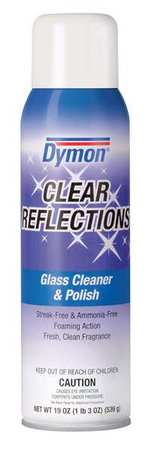 Dymon Foam Glass Cleaner, 20 oz., White, Floral, Aerosol Can, 12 PK 38520