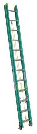 Werner 24 ft Fiberglass Extension Ladder, 225 lb Load Capacity D5924-2
