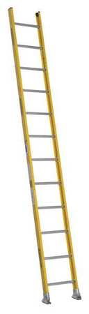 Werner Straight Ladder, Fiberglass, 375 lb Load Capacity 7112-1