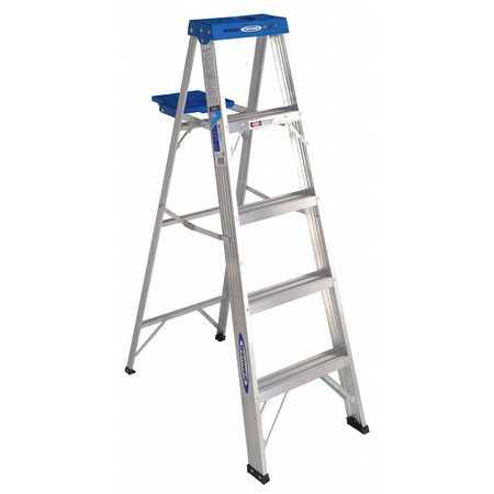 WERNER 5 ft Aluminum Stepladder, 250 lb Capacity 365