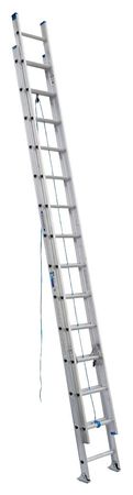 Werner 28 ft Aluminum Extension Ladder, 250 lb Load Capacity D1328-2