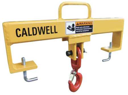 CALDWELL Forklift Beam, Swivel Hook, Cap 4000 lb. 10S-2-20