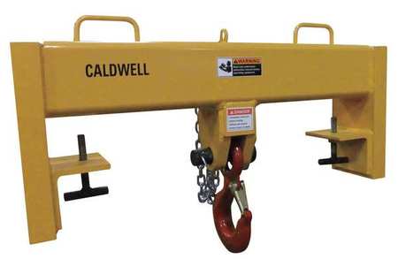 CALDWELL Forklift Beam, Fixed Hook, Cap 15,000 lb 10F-7.5-36
