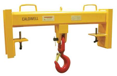 CALDWELL Forklift Beam, Swivel Hook, Cap 20,000 lb 10S-10-36