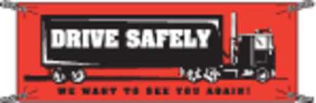 BRADY Safety Banner, 3-1/2 x 10 ft., Vinyl 106317