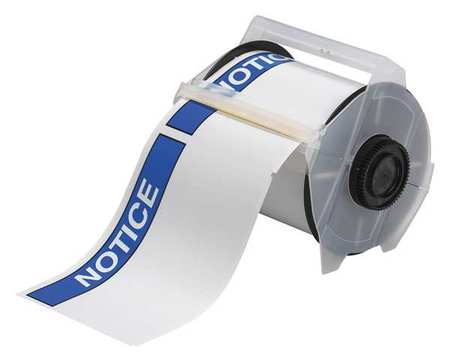 Brady Thermal Transfer Label, White/Blue, Labels/Roll: 165 121562