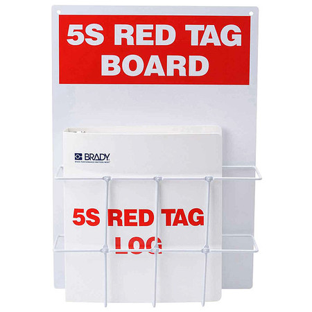 BRADY Red Tag Binder Station With Binder 122053