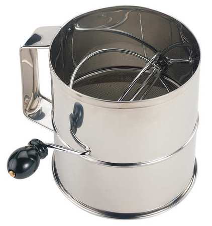 CRESTWARE Flour Sifter, Stainless Steel, 6-1/4 In SFS08