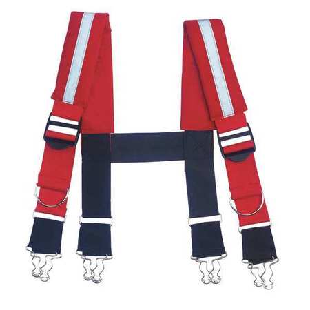 Arsenal Tool Suspenders, Suspenders-Quick Adj Reflective, 30IN, Red, Red GB5093