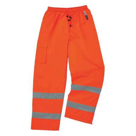 GLOWEAR BY ERGODYNE Large Class E Thermal Pants, Orange 8925