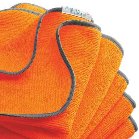 PERFECT CLEAN Terry Cleaning Cloth 12" x 12", Orange, 5PK TW3030AM-O