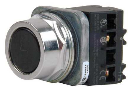 Siemens Non-Illuminated Push Button, 30 mm, 1NO, Black 52PA8A1K