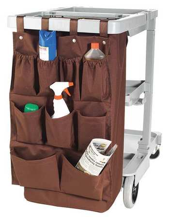 ZORO SELECT Nine Pocket Caddy Bag, 32 In L, Brown CB9BR