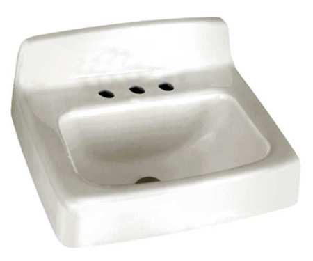 American Standard Bathroom Sink, Enameld Cast Iron, 18 In. L 4869004.020