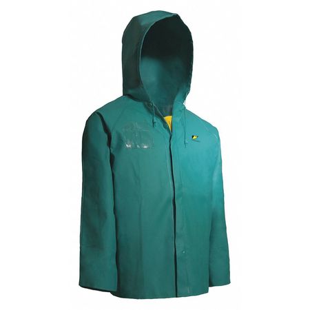 Onguard Chemtex Rain Jacket, Attchd Hood, Green, 2XL 7103400