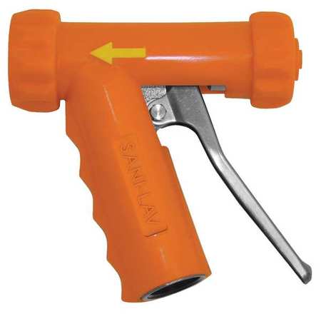 Sani-Lav Pistol Grip Spray Nozzle, 3/4 in Female, 150 psi, 7 gpm, Safety Orange N1A