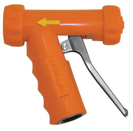 Sani-Lav Pistol Grip Spray Nozzle, 3/4" Female, 150 psi, 7 gpm, Safety Orange N1SS